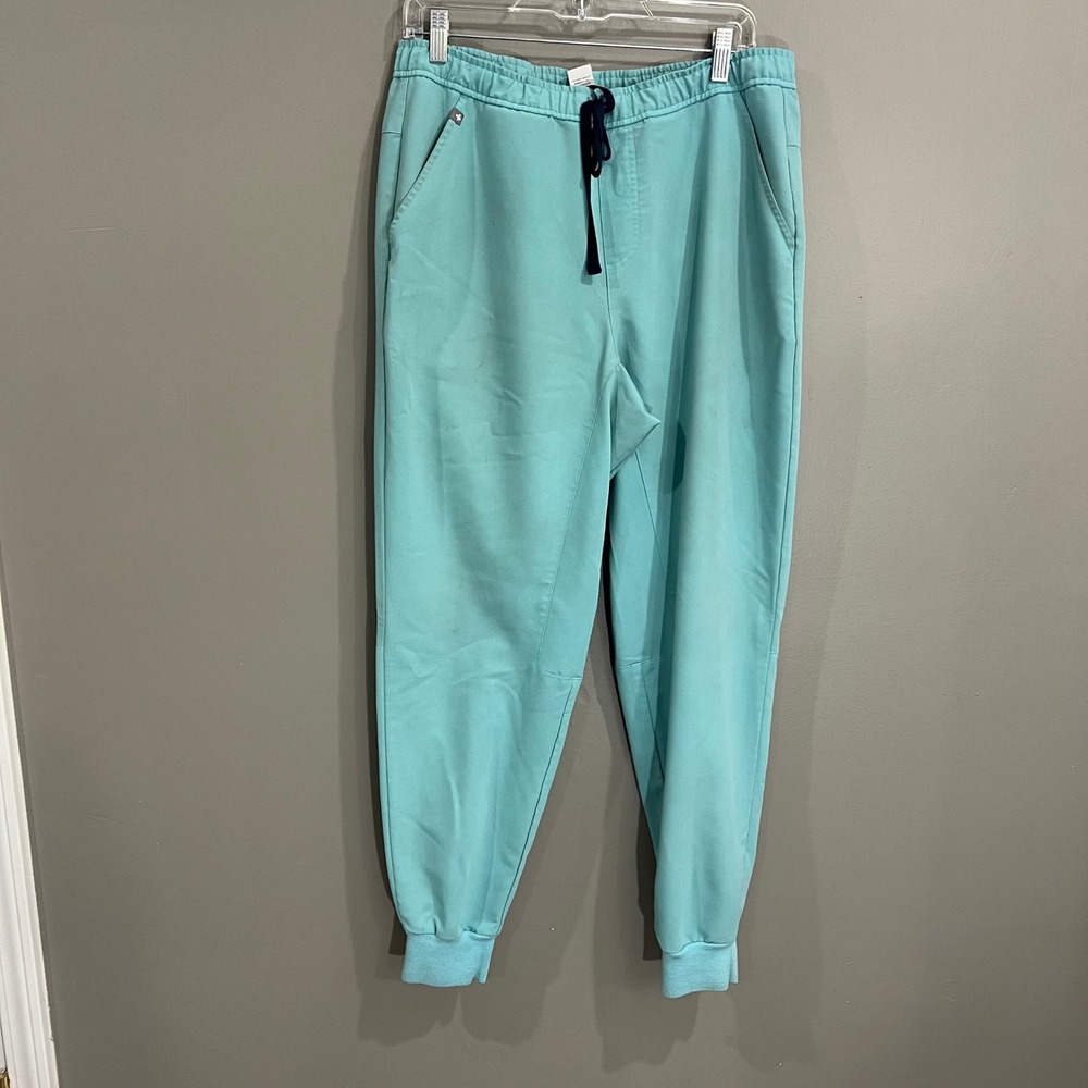 Figs Scrub Pants Mens L Aqua Blue Great Technical Collection Jogger MXXSW2004